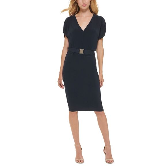 Tommy Hilfiger Womens Work MIDI Sheath Dress Size 14 - Picture 1 of 3